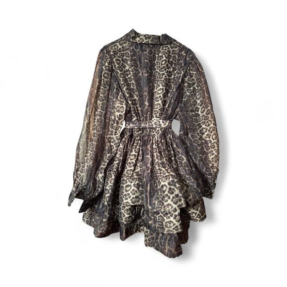 Leopard Print Belted Dress - Picture 4 of 5